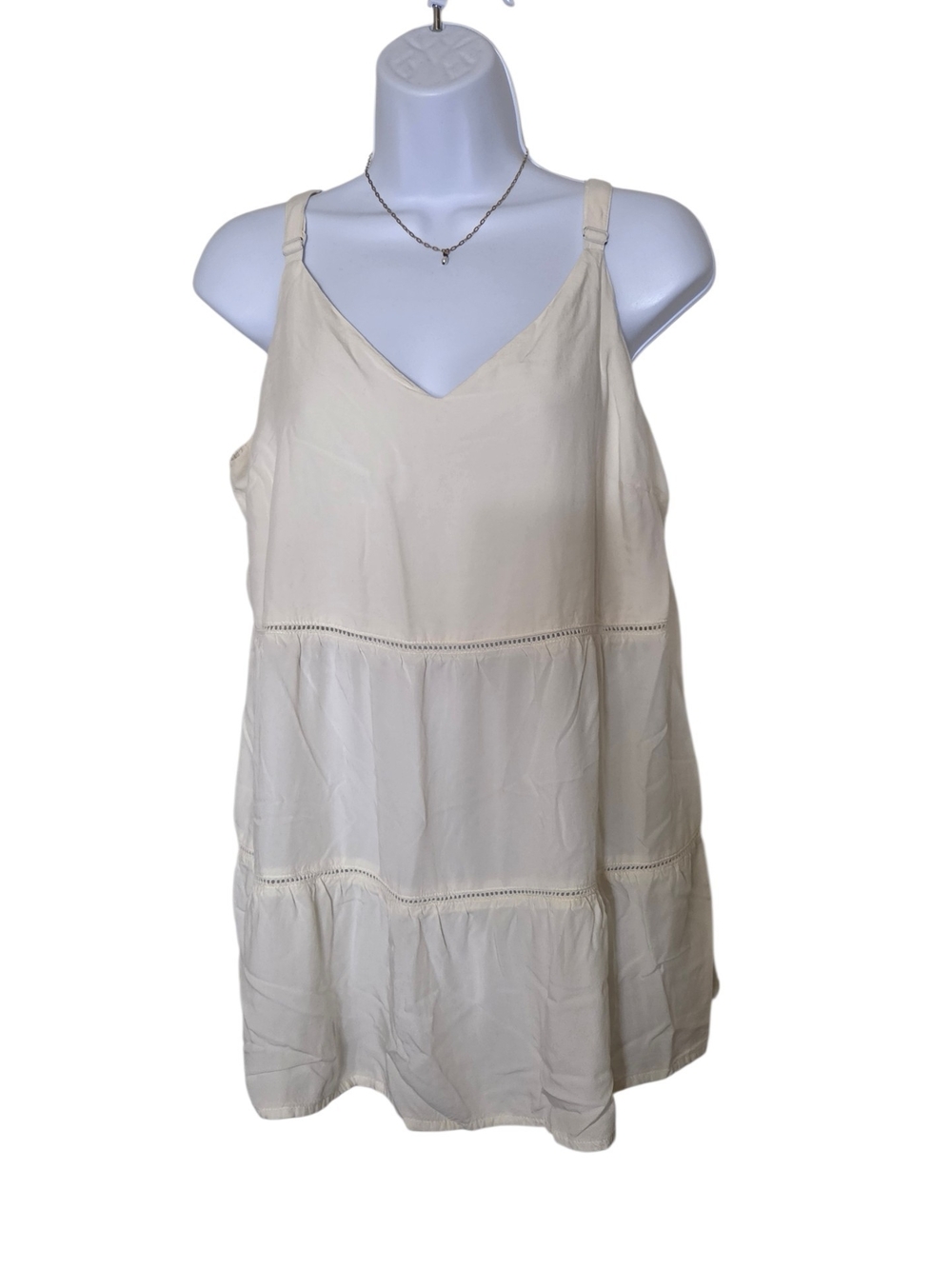 Old Navy Cream V-Neck Boho Cami 1X